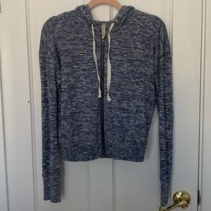 American Eagle Blue Lounge Zip Up Sweater